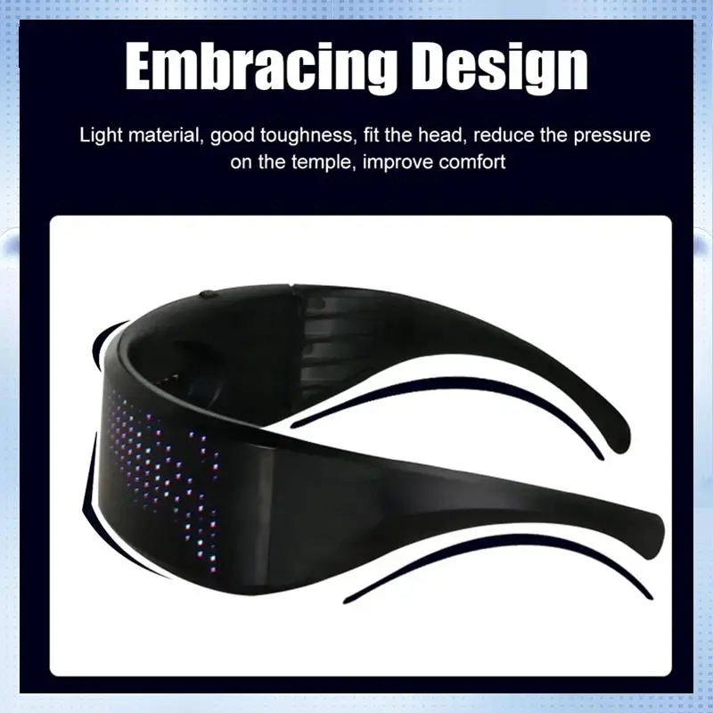 

ABP-DIY Shining Electronic Futuristic Eyewear Glow The Dark Luminous Glasses Festival Performance Eyewear