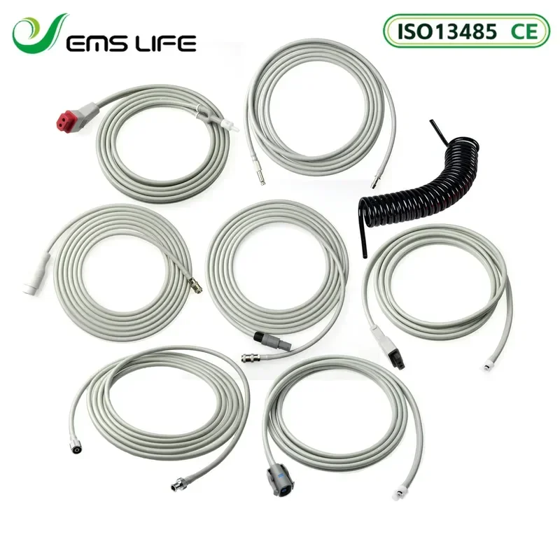 Medical NIBP Air Hose Ex-tube Adapter Single Tube TPU BP Tube with PVC Connector for Medical Consumables