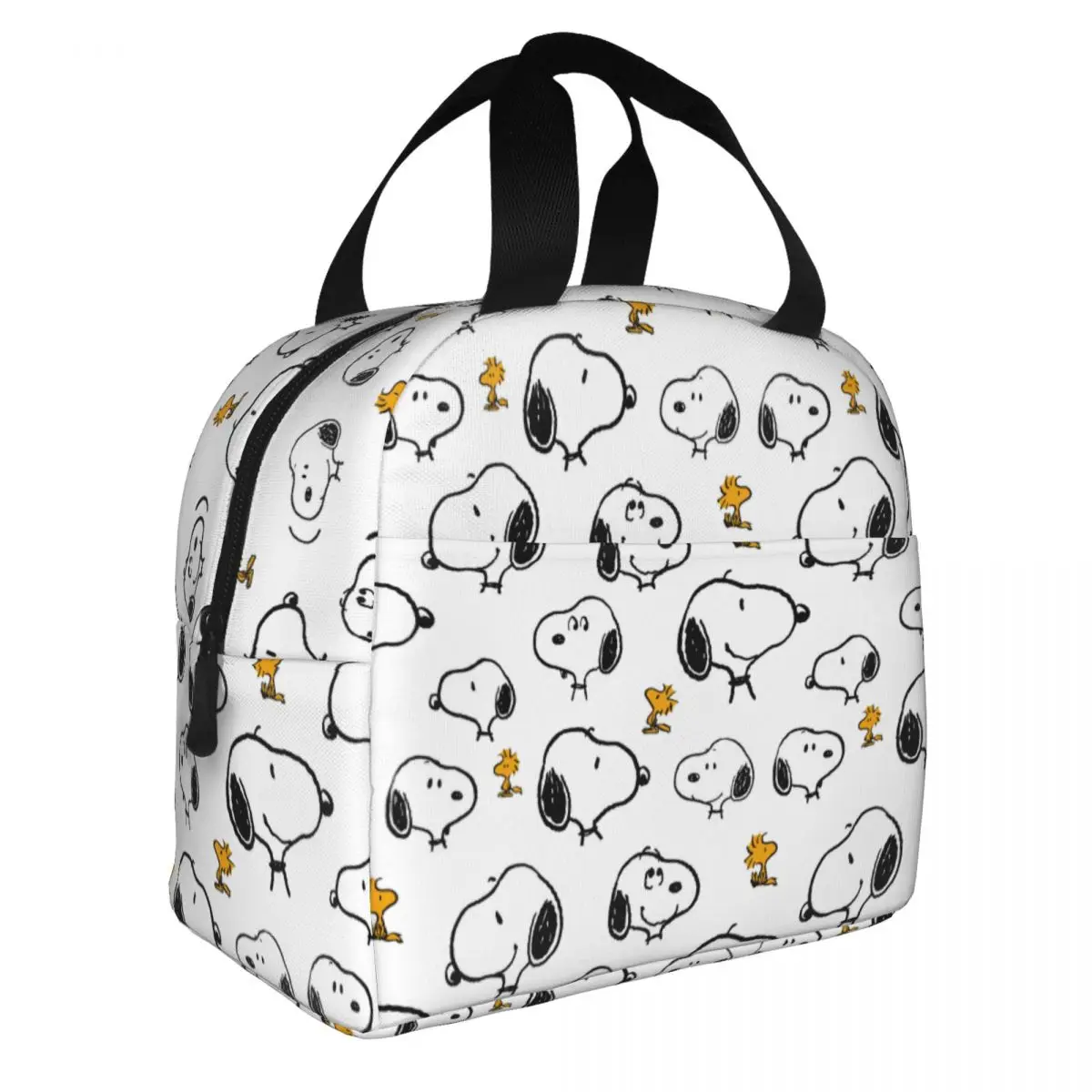 

Snoopys & Woodstock Pattern Insulated Lunch Bags High Capacity Reusable Cooler Bag Tote Lunch Box Work Picnic Food Storage Bags