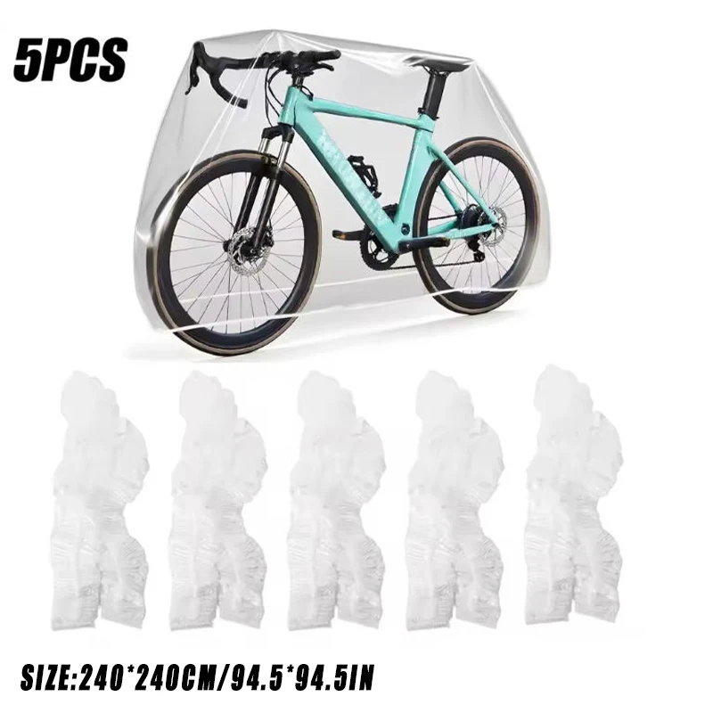 

5PCS Mountain Road Bicycle Dust Cover Rainproof Dustproof Bike Special Protective Case Reusable Transparent Motorcycle Covers