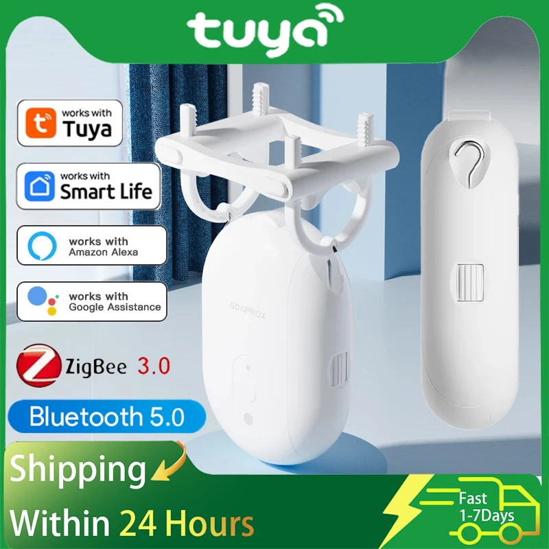 

Робот для рельсовых штор Tuya ZigBee, умный электрический робот для штор, Bluetooth, умный толкатель для штор, робот с автоматическим открывателем, двигатель доводчика