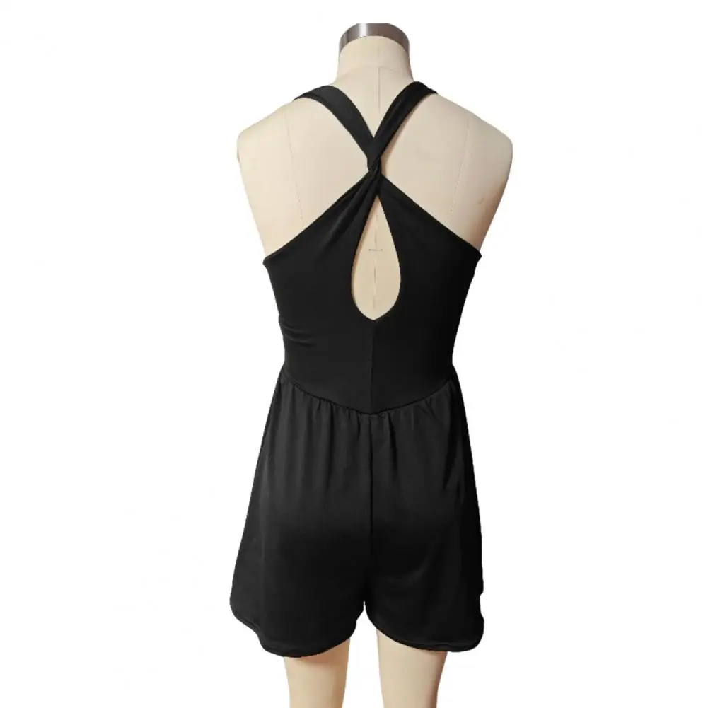 Square Neck Romper Stylish Women's Sport Romper with Square Neck Off Shoulder Design for Yoga Tennis Golf for Comfort for A