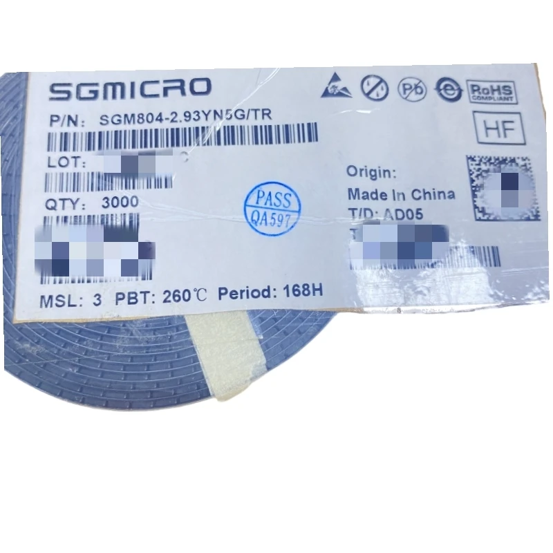 50Pcs SGM804-2.32YN5G/TR SOT-23-5,2.32V,Marking::S83**,Low-Power µP Reset Circuit with Capacitor-Adjustable Reset Timeout Delay