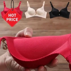 New Bra Girl's Thickened Steamed Bread Cup 8cm Adjustable Underwear Plus Size Bra No Mark No Steel Ring Breast Lingerie Bralette