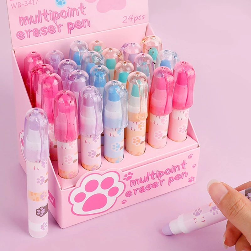 Gommes à crayon Kawaii pour enfants et étudiants, gommes de type stylo, outils de papeterie coréenne, fournitures scolaires et de bureau, nouveauté