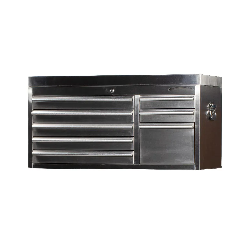 Stainless steel tool cabinet: minimalist studio display storage cabinet