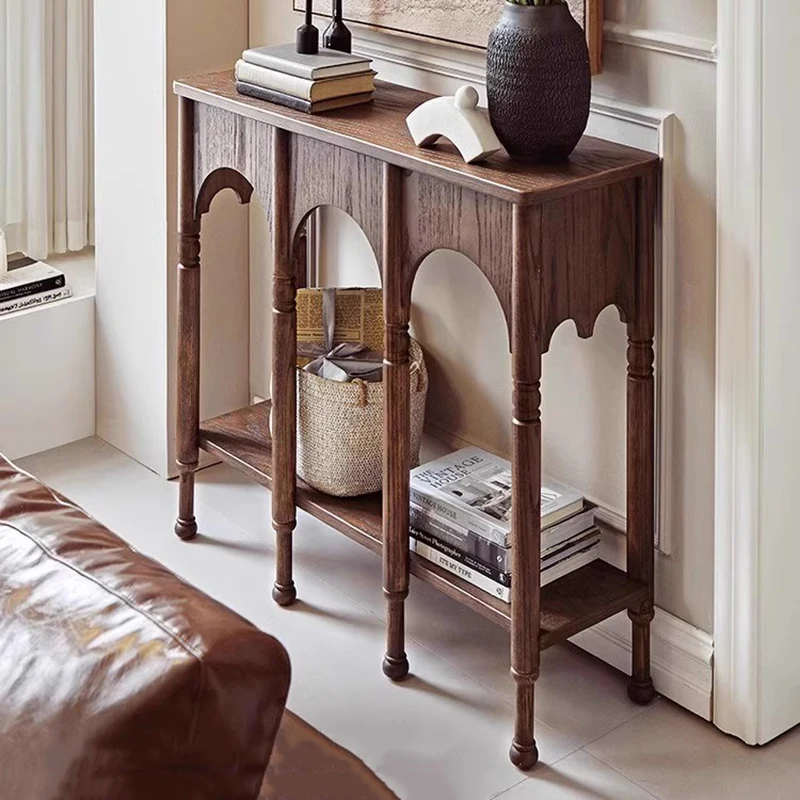 Premium Retro Console Tables Glamour Unique French Simple Console Tables Wabi Sabi Modern Meuble Salon Living Room Furniture