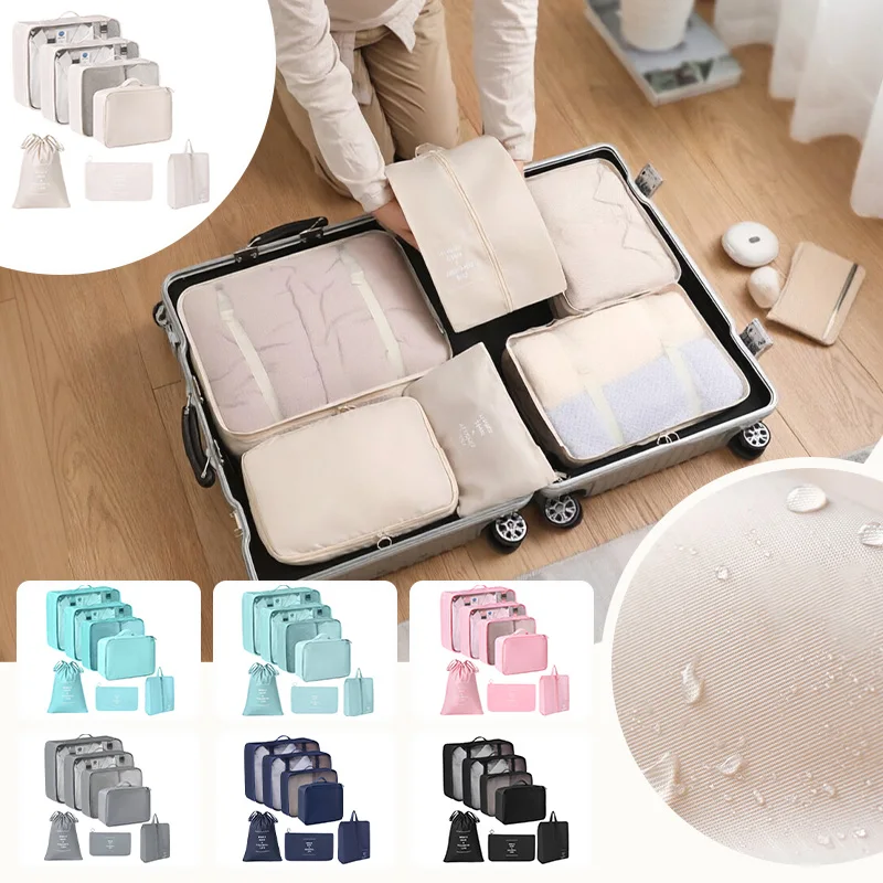 6/7/9/11Pcs Travel Organizer Storage Bags Clothes Luggage Travel Storage Bag Clothes Blanket Shoe Suitcase Pouch Packing Cubes