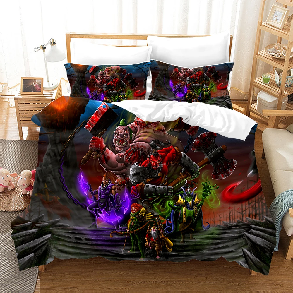 3D Dota2 Game Print  Duvet Cover with Pillow Cover Bedding Set Single Double Twin Full Queen King Size Bed Set for Bedroom Decor