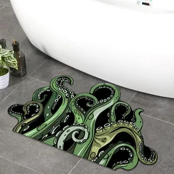 Bathroom Toilet Non-slip Diatom Mud Absorbent Mat Cartoon Octopus Stain-resistant Floor Mat