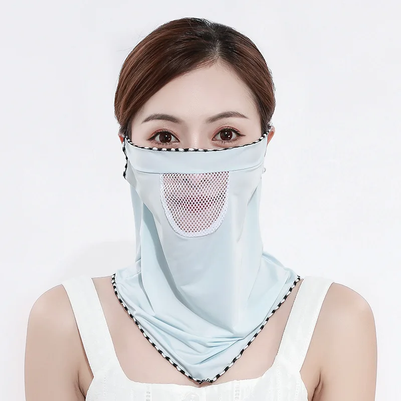 Breathable Outdoor Neck Protection Ice Silk Riding Sun Protection Neck Mask Face Cover Mouth Mask Scarf