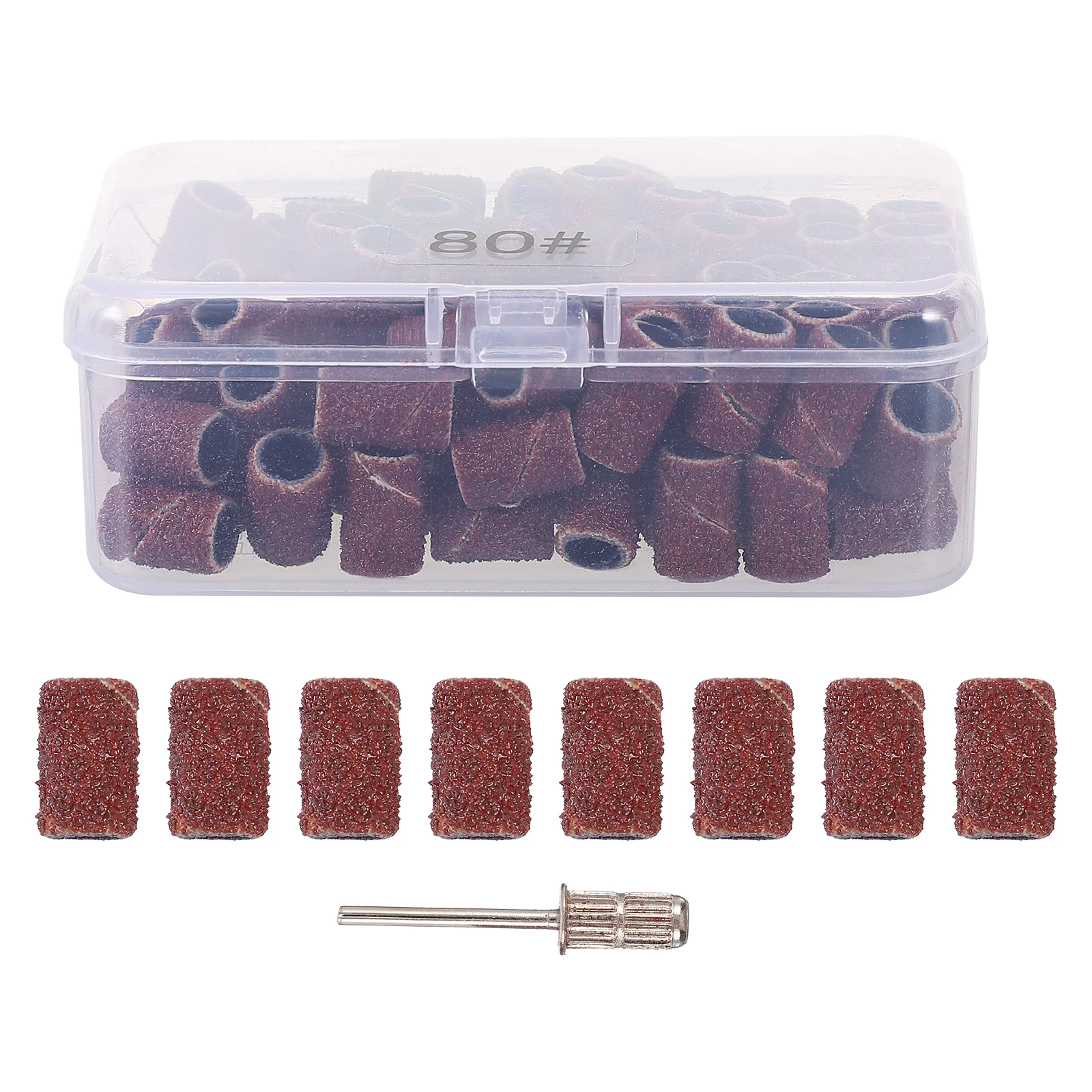 

100pcs Sanding Bands For Drill Resin Cloth High Strength Wear Resistant Polishing Smoothing Manicure Prep Remove Polish