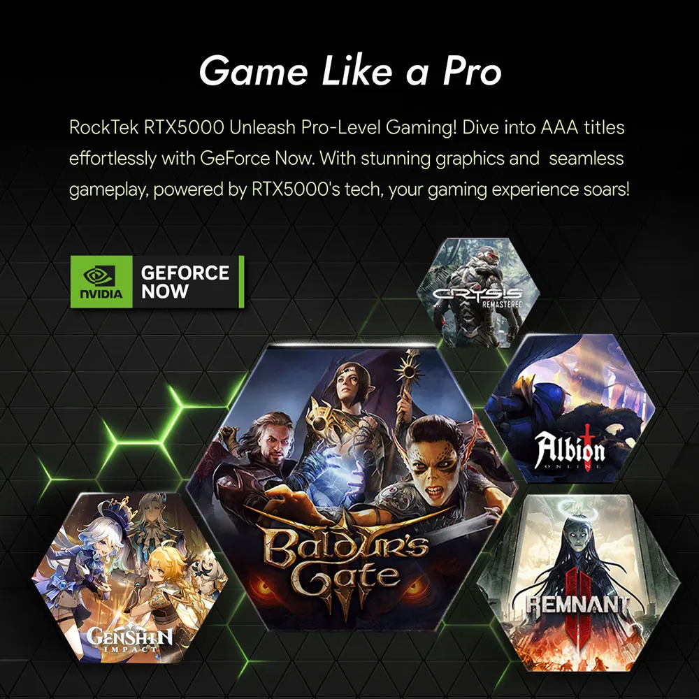 RockTek RTX5000 Game Stream Pro TV Box AndroidTV 12 Netflix Google Certified Amlogic S905X4-K DTS Dolby Audio Vision Atmos ATV