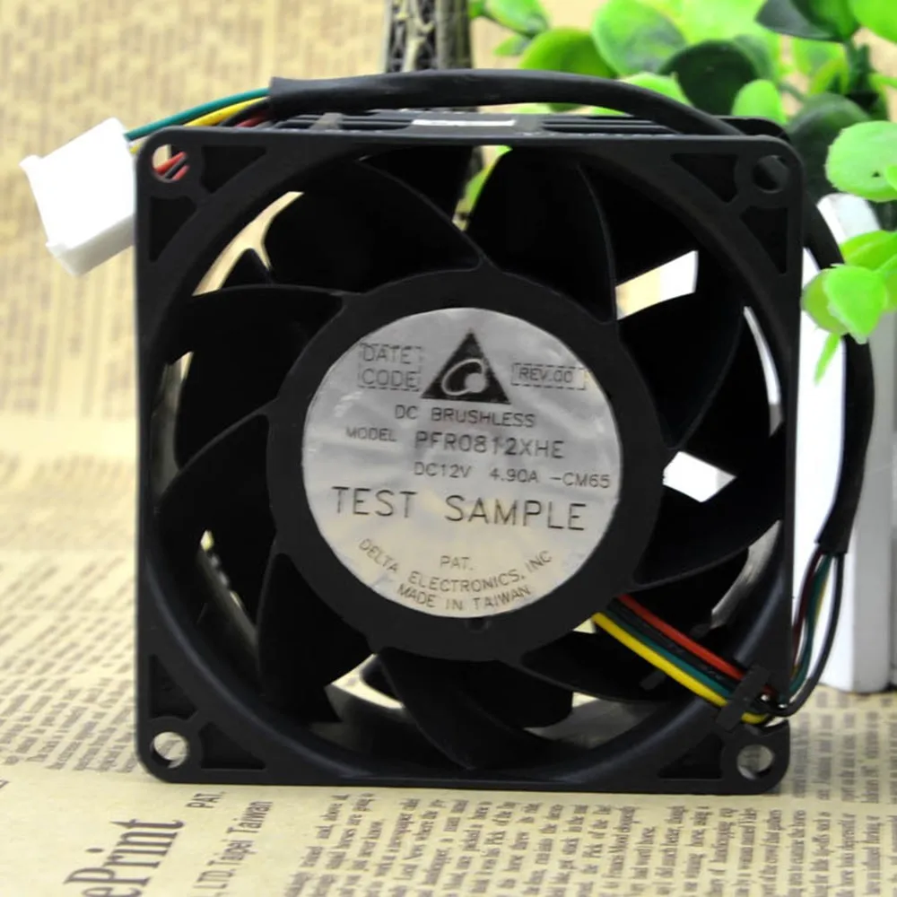 PFR0812XHE 80mm High Speed Fan For Delta  8038 2v 8cm Super Car Booster Powerful 4.9A 13000RPM 80*80*38mm