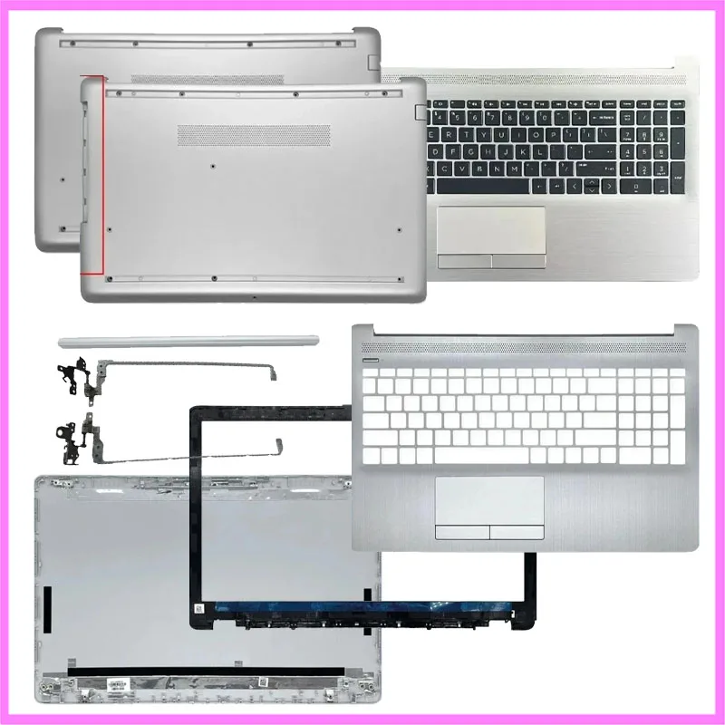 

NEW Laptop LCD Back Cover Front Bezel Palmrest Bottom Case Replacement hinge For HP 15-DA 15-DB/DX 250/255 G7 TPN-C135 TPN-C136
