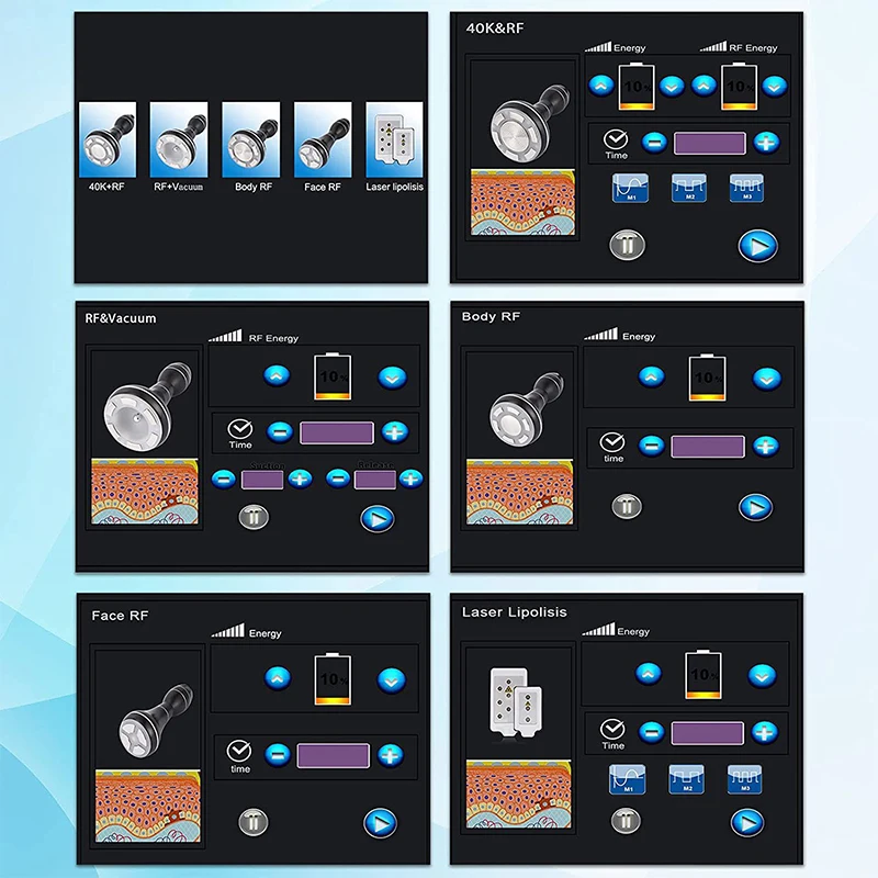5in1 أداة التخسيس 40K التجويف آلة تخسيس الجسم تشكيل الجسم فراغ متعدد الأقطاب جهاز التجميل RF للوجه والجسم