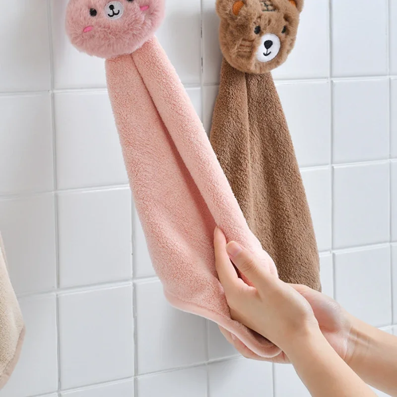 Kids Towel Cute Animal Hand Towels for Baby Bath Hand Dry Towel Kids Children Microfiber Quick Drying Hanging Hand Towel