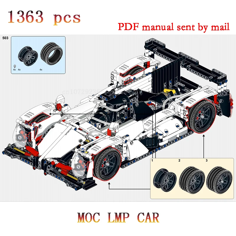 New Lmp Supercar Moc Le Mans Racing Car Modify 42096 Building Blocks Bricks Assembly Model Diy Adult Toys Children Gifts