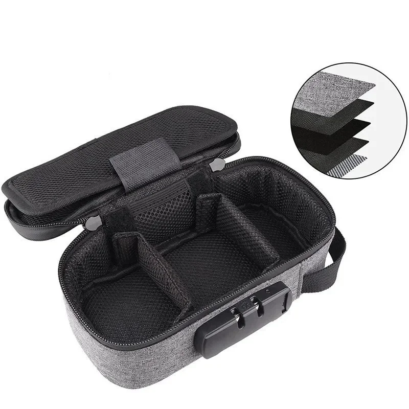 Smell Proof Bag Large-capacity With Lock Activated Carbon Deodorant Bag Portable Pipe Bag Convenient