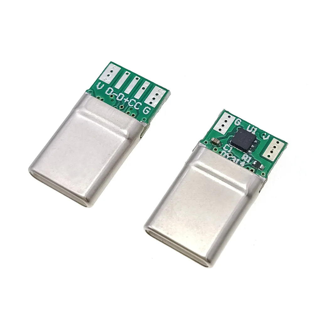 USB 3.1 Type-C 7Pin PD100W Złącze męskie Adapter gniazda do lutowania Kabel 20V 5A Wysoki prąd Obsługa płytki PCB