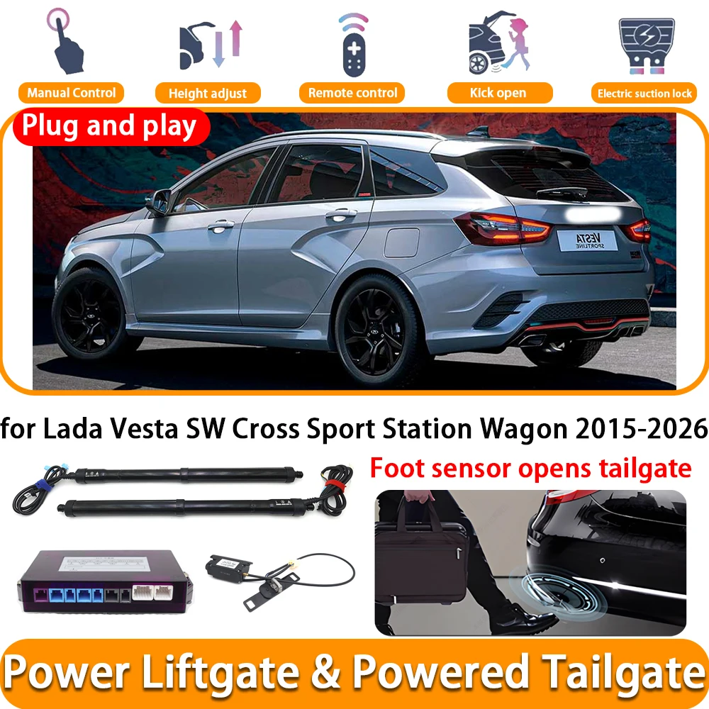 for Lada Vesta SW Cross Sport Station Wagon 2015-2026 Electric Automatic Powered Tailgate Power Liftgate System Trunk Lift Kit