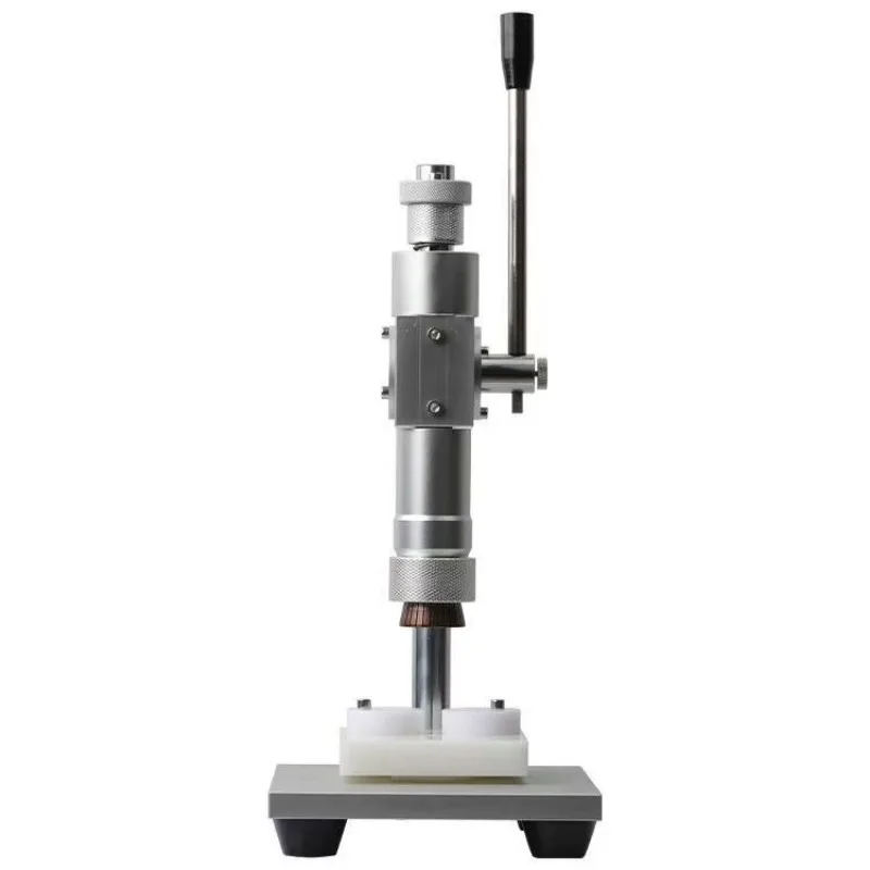 New manual metal cap sealing machine Semi-automatic food chemical applications Maximum bottle diameter 15mm Pressure vessel core