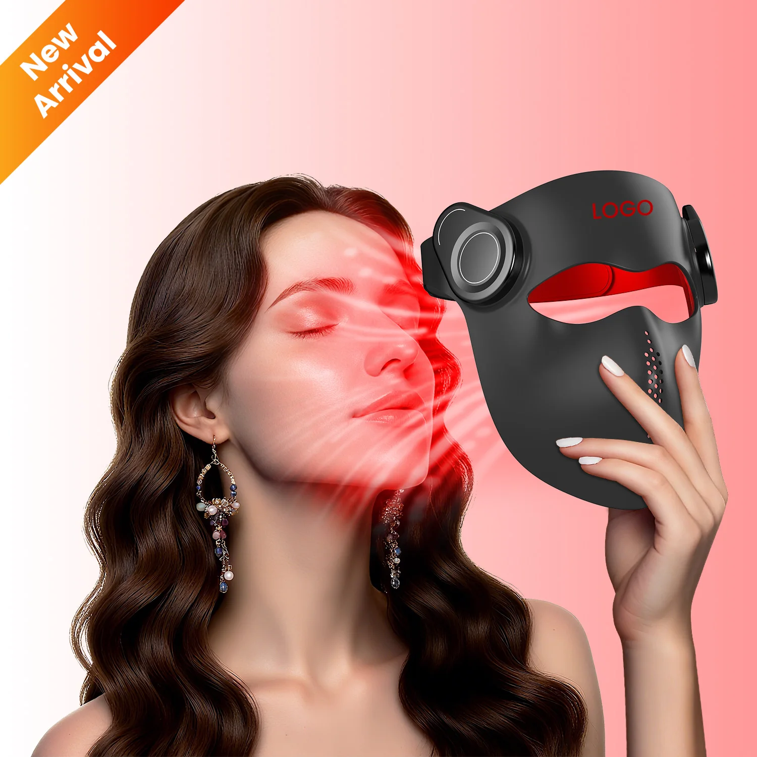 2026 Newest Voice Wake up Led Mask Face 4d Laser Light Therapy Red Light Mask Red Light Therapy Mask for Beauty Salon