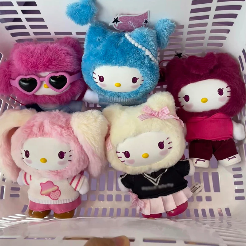 

Sanro Blind Box Cute Cat Figure Hello Kity Plush Vinyl Doll Mystery Box Anime Figures Cartoon Collection Model Toy