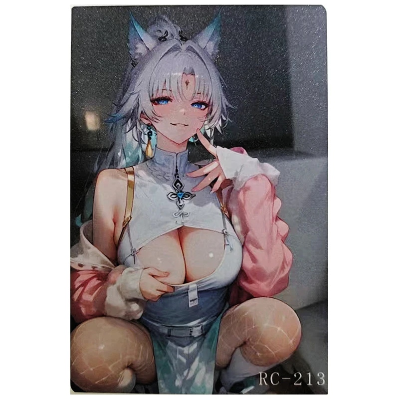 Anime Goddess Story Rare A6 Size RC Collectible Card Hu Tao Raiden Shogun Sparkle Kafka Emilia Toys for boys Birthday Present