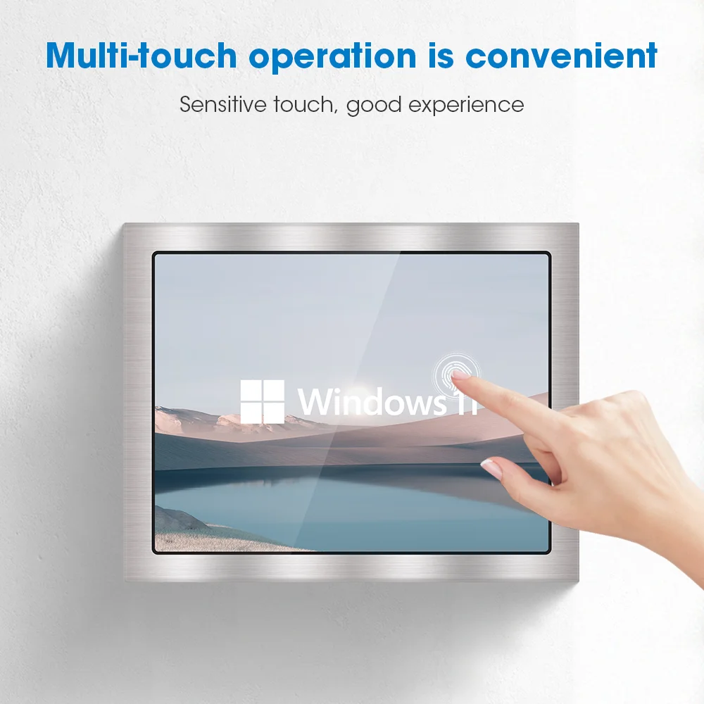 15 17 19 21 Zoll eingebetteter Computer J4125 J 6413 Prozessor All-in-One-Industrie-Touchpanel-PC mit kapazitivem Touch