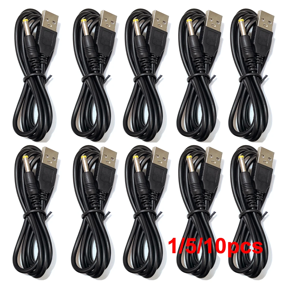 

1/5/10pcs DC4.0*1.7mm Charger Power Adapter 5V 2A Supply Cable For Sony PSP 1000 2000 3000 USB To DC Charging Cable 1M