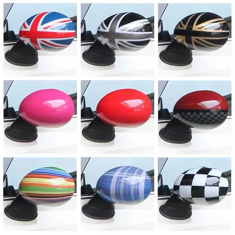 For Mini Cooper R50 R52 R53 Lefthand Drive Sticker Plastic 2pcs Rearview Side Mirror Cover Caps Protective Shell