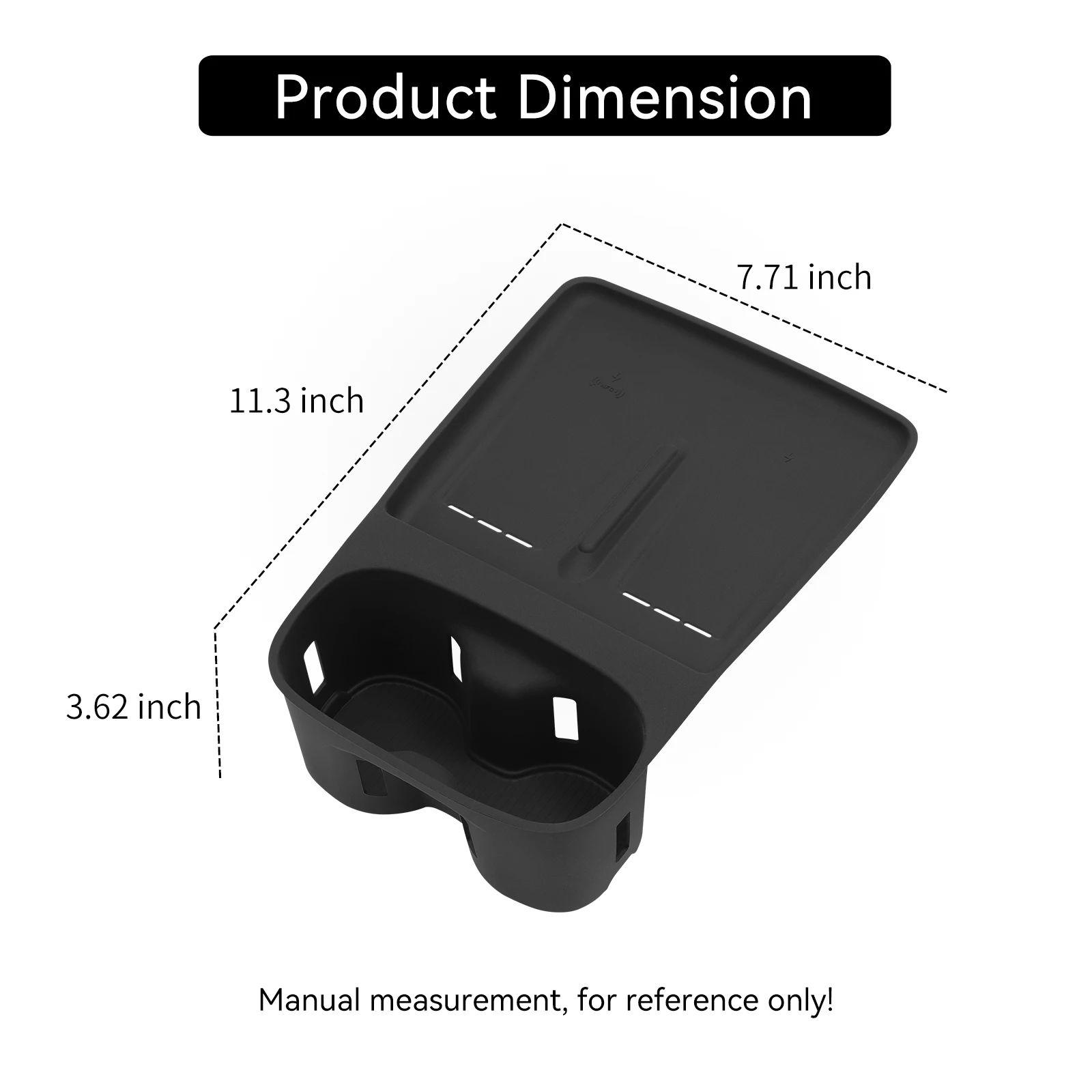 ZUNDUO for Xpeng G6 2025 Cup Holder With Anti Dirt Pad Phone Charging Silicone Anti-slip Shock-Absorbing Tray Accessiories