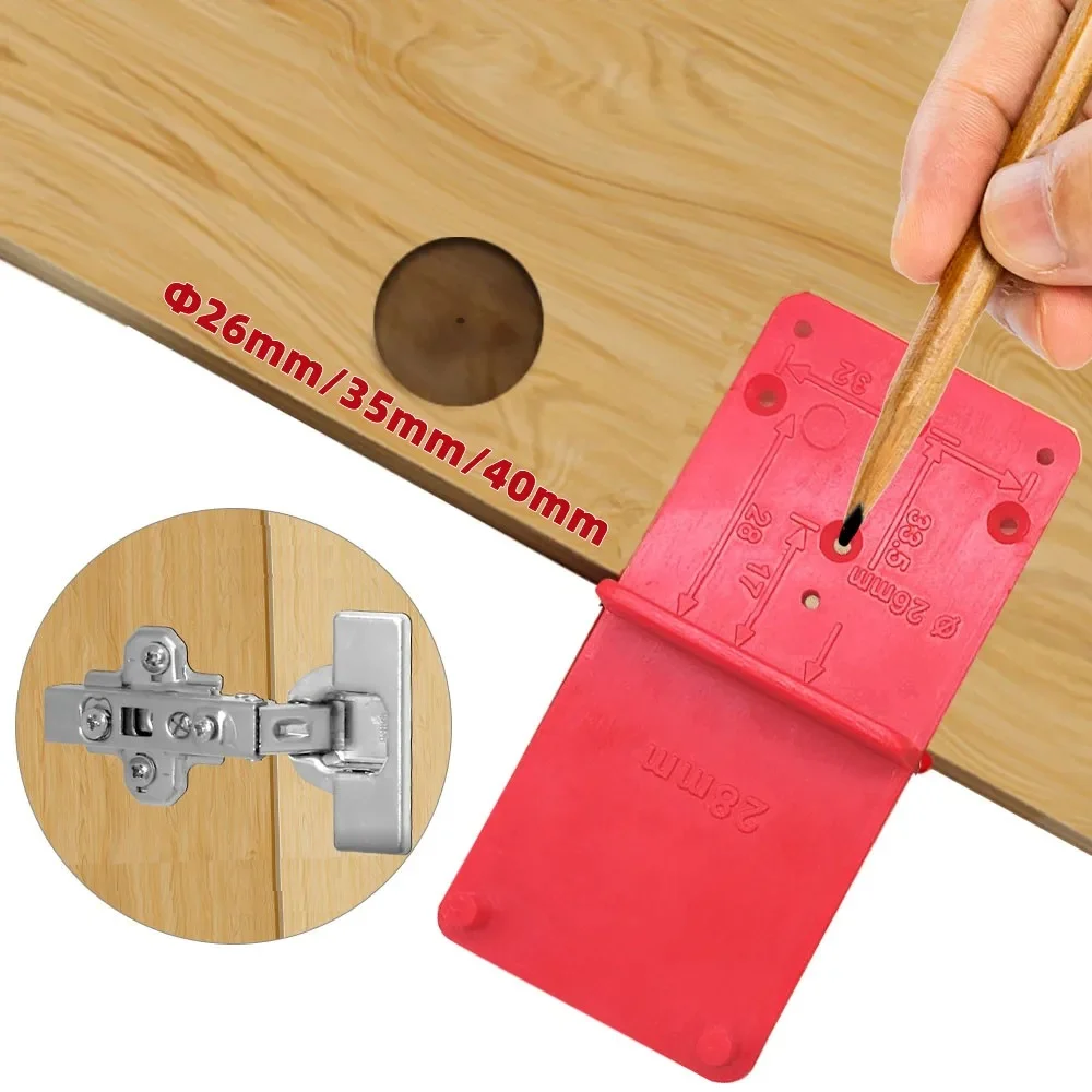 Cabinet Door Hinge Drilling Jig 26/35/40mm Door Hinge Hole Locator Template Woodworking Installation Positioning Guide Tool