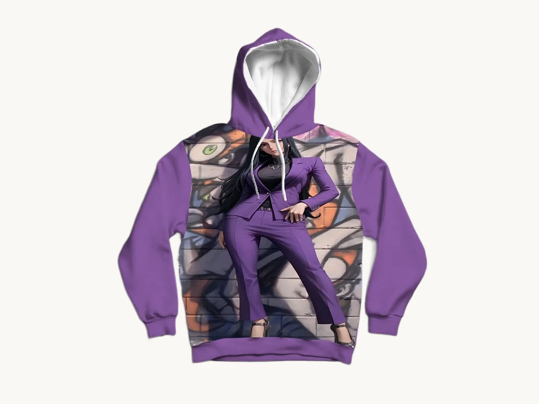 2025/26 Ultima serie One Piece da uomo alla moda 3D stampato autunno/inverno Street Felpa con cappuccio Top casual da uomo alla moda per adulti