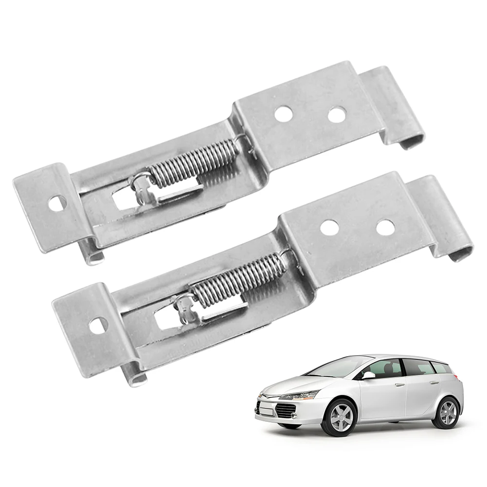 2 قطعة لوحة ترخيص السيارة قوس مستطيلة مقطورة رقم لوحة حامل مقاطع الربيع تحميل رقم لوحة المشابك الفولاذ المقاوم للصدأ