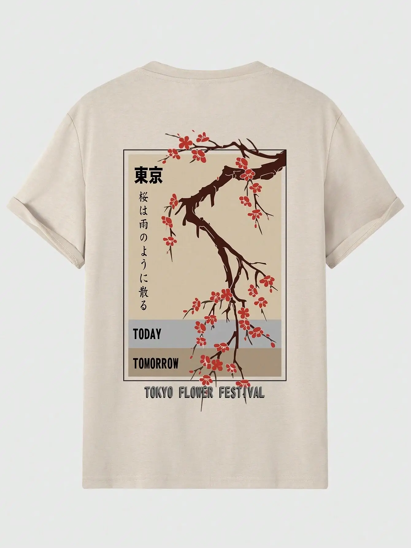 Heute Tomorrow Tokyo Flower Festival T-Shirt Herren Mode O-Ausschnitt T-Shirts Sommer Baumwolle Tops Mode Lose Grundlagen Hip Hop T-Shirts