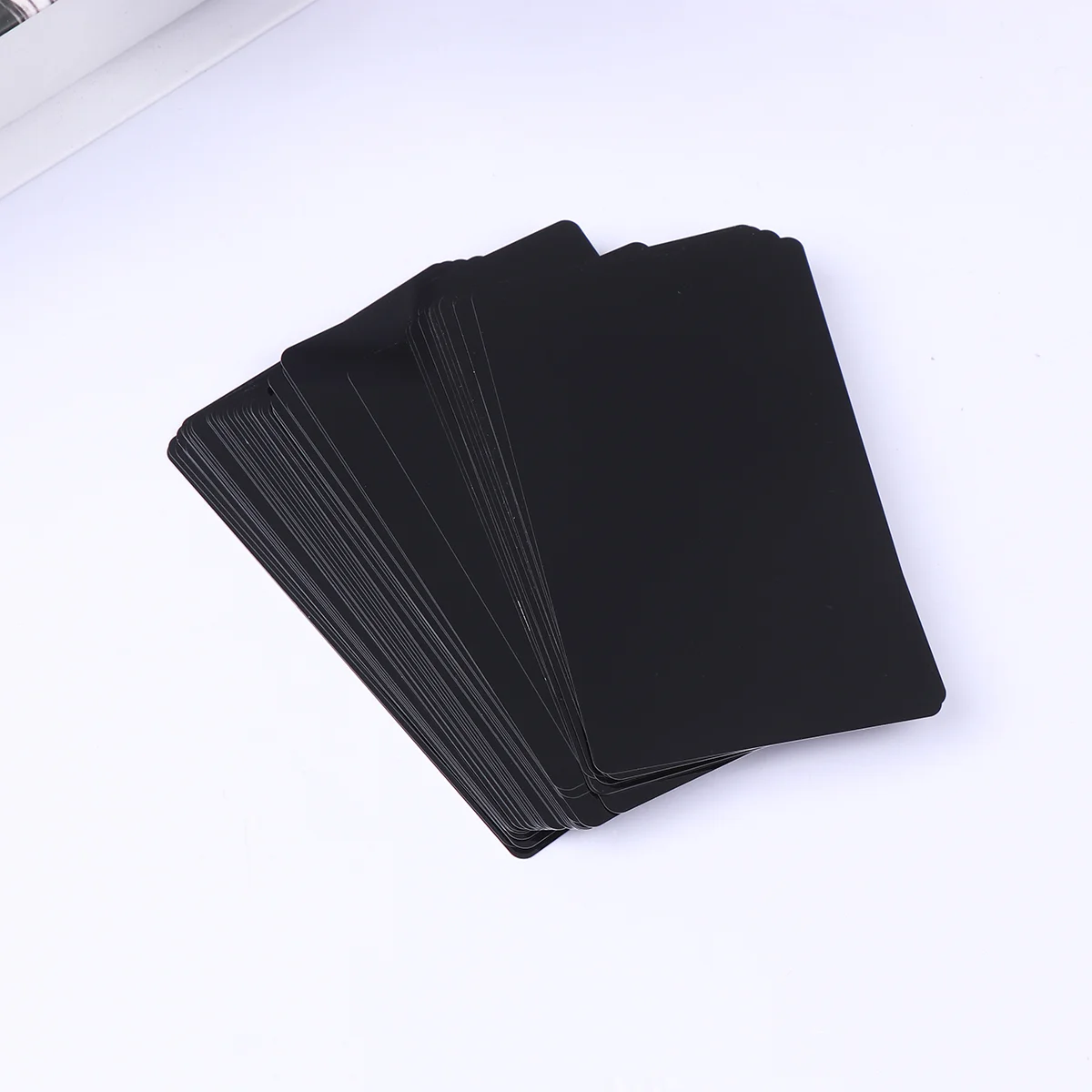 

50 Pcs Blank Credit Card Stainless Steel DIY Color Name Business Engraver Office