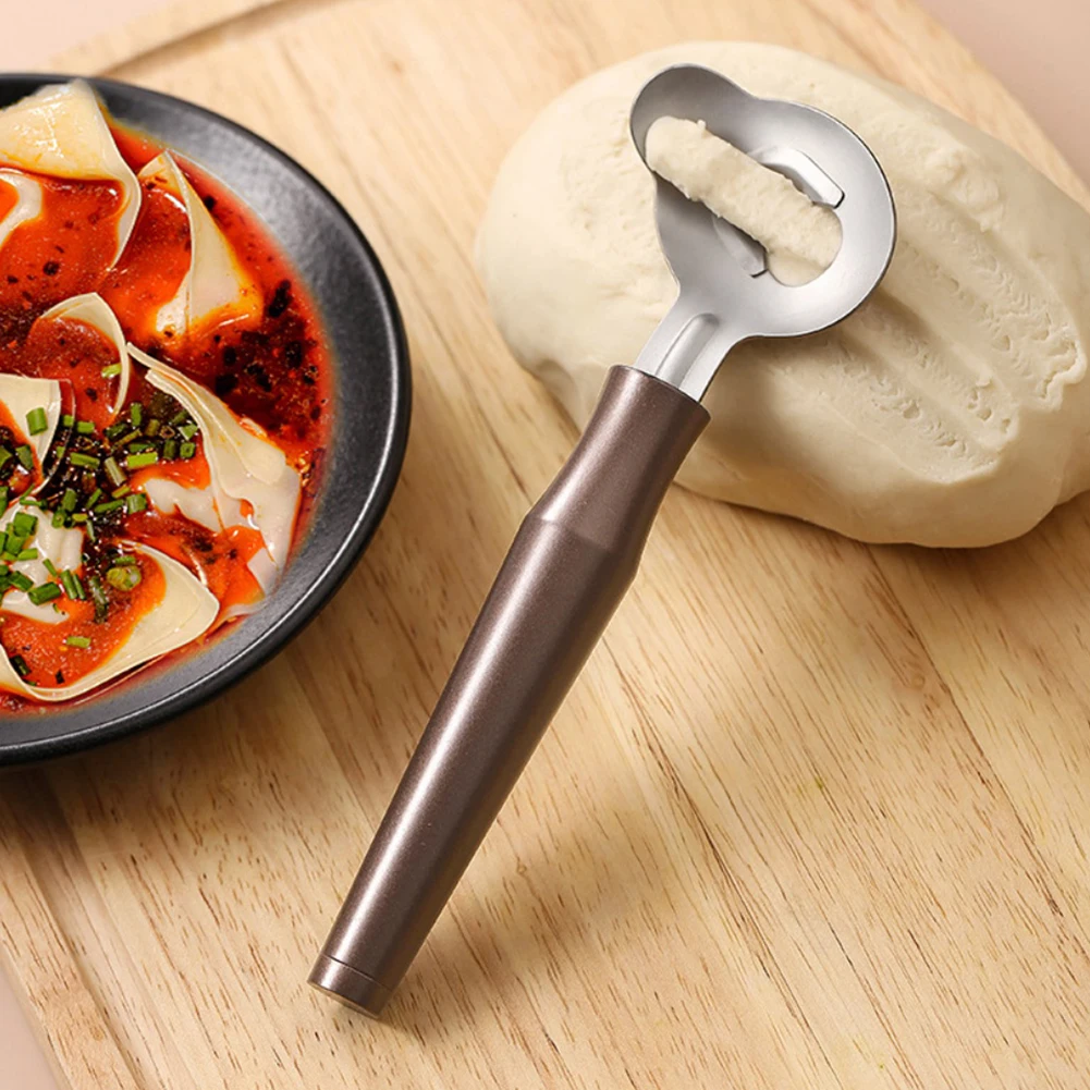Noodles Dough 304 Stainless Steel Noodle Roller Cutter Pizza Slicer Manual Wide Mouth Sliced Noodle Baking Tool Kitchen Gadget