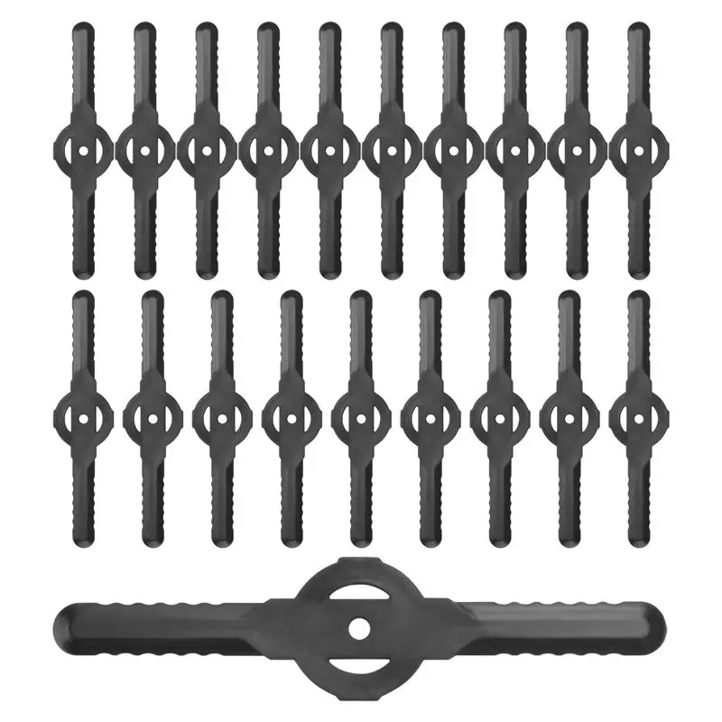 ABUL-120Pcs Plastic Grass Trimmer Blades Lawn Mower Blade Cordless Trimmer Garden Tool Lawn Mower Trimmer Accessories