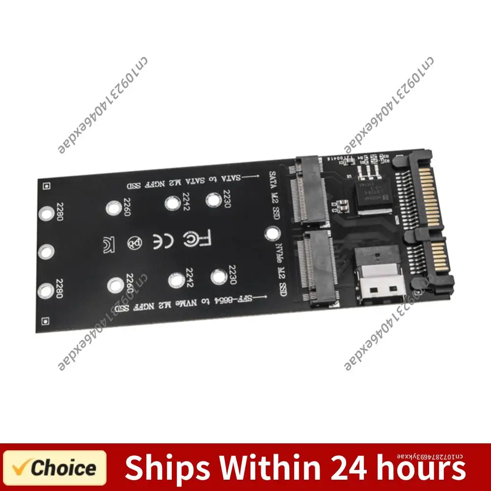 

M.2 To SATA Adapter SFF-8654 To M2 NVME SSD 22Pin SATA To M2 Expansion Card Converter Riser Board Fit for PC Desktop Mainboard