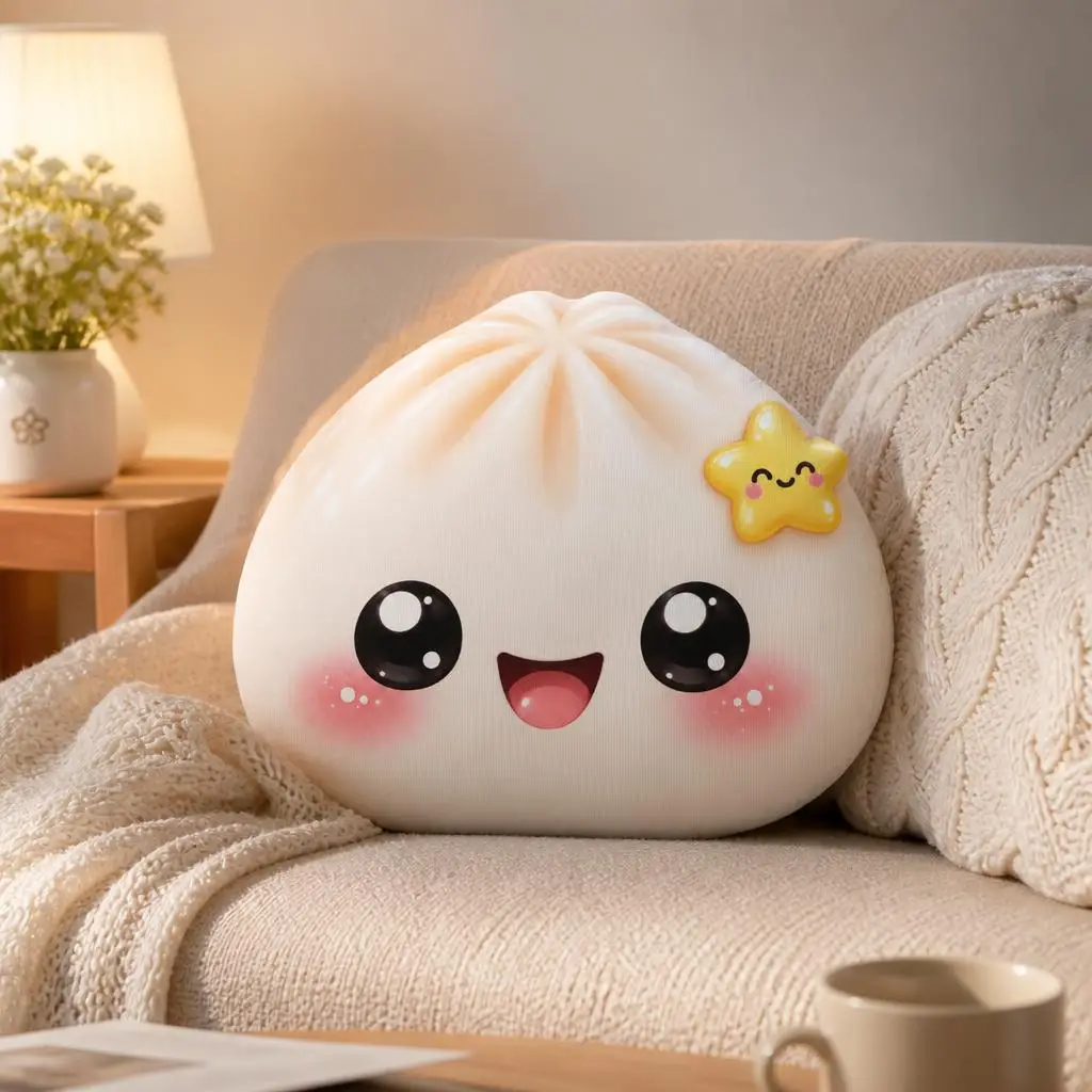 bao bun yellow star Shaped Pillow Cushion Irregular Stuffed Throw Pillow for Sofa Home Decoration Gift