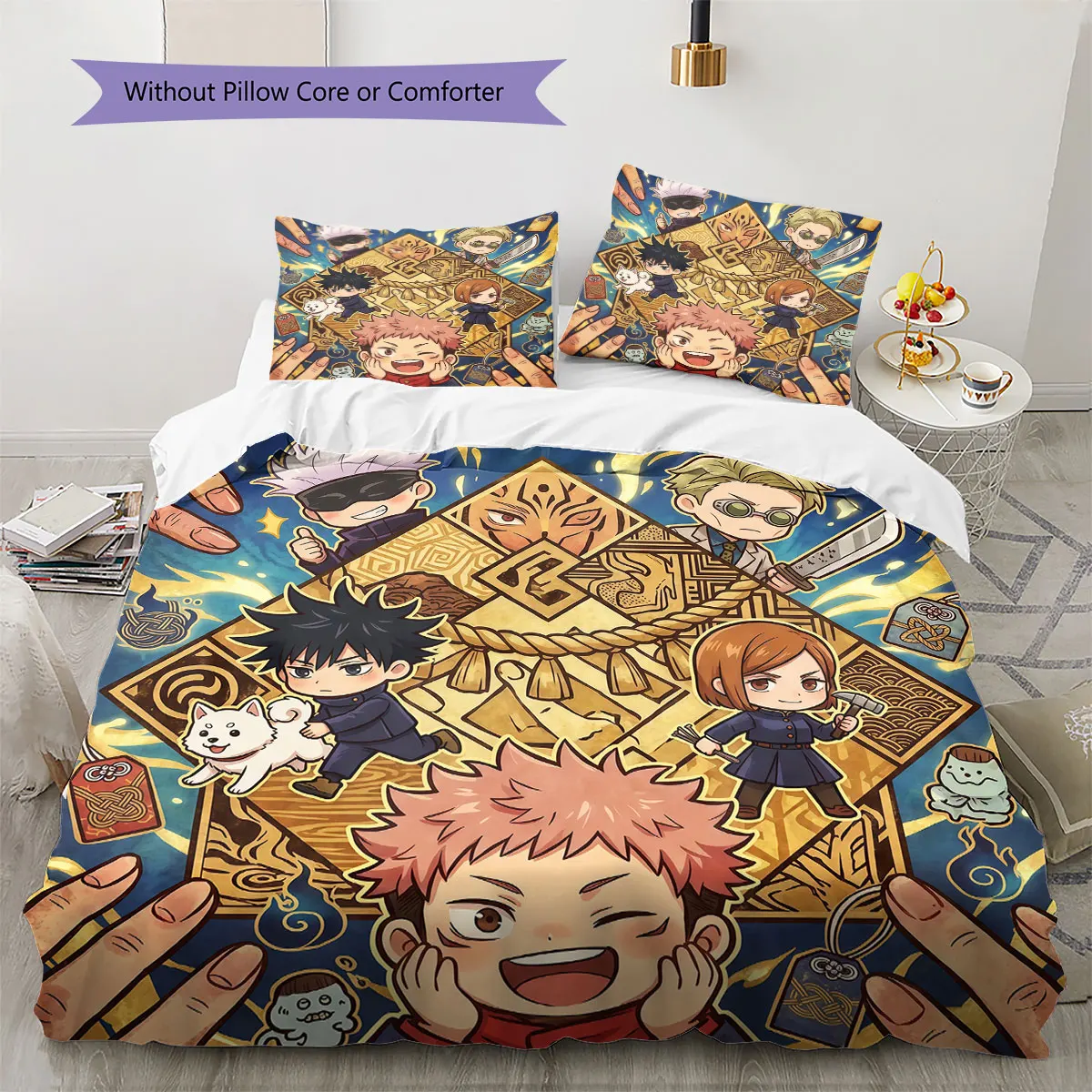 Jujutsu Kaisen Soft Duvet Cover Kid's Bedding Set,Extra Large Size Ideal Gift Various Sizes Available -HE95