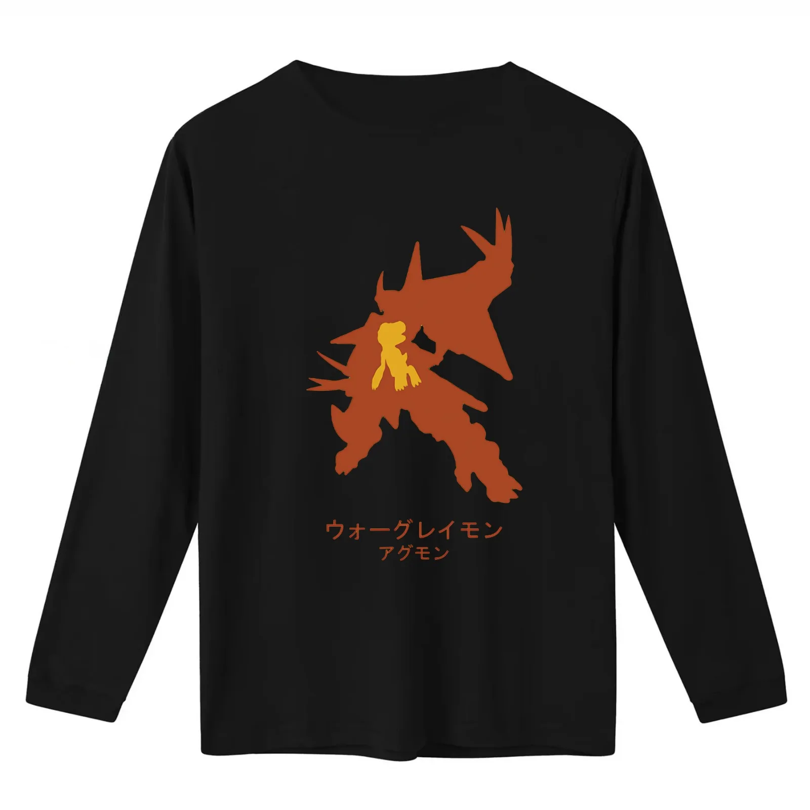 Agumon Siluet Mega Digimon T-Shirt Summer Casual Cotton Tee Oversized Streetwear Tops Vintage Graphic Print Unisex Men Women