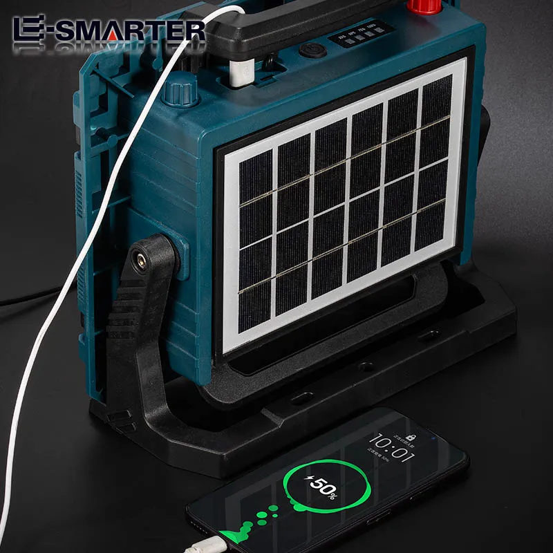 Rechargeable LED Solar Spotlight 10000LM Super Bright LED Work Light Outdoor 800watt Portable Camping Tent Projector Floodlight
