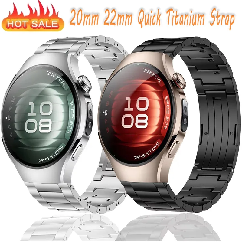 20mm 22mm Quick Titanium Strap for Huawei Watch 5 G 7 6 pro GT7 6 5 46mm Durable adjustable bracelet Garmin Foerunner 570 47mm