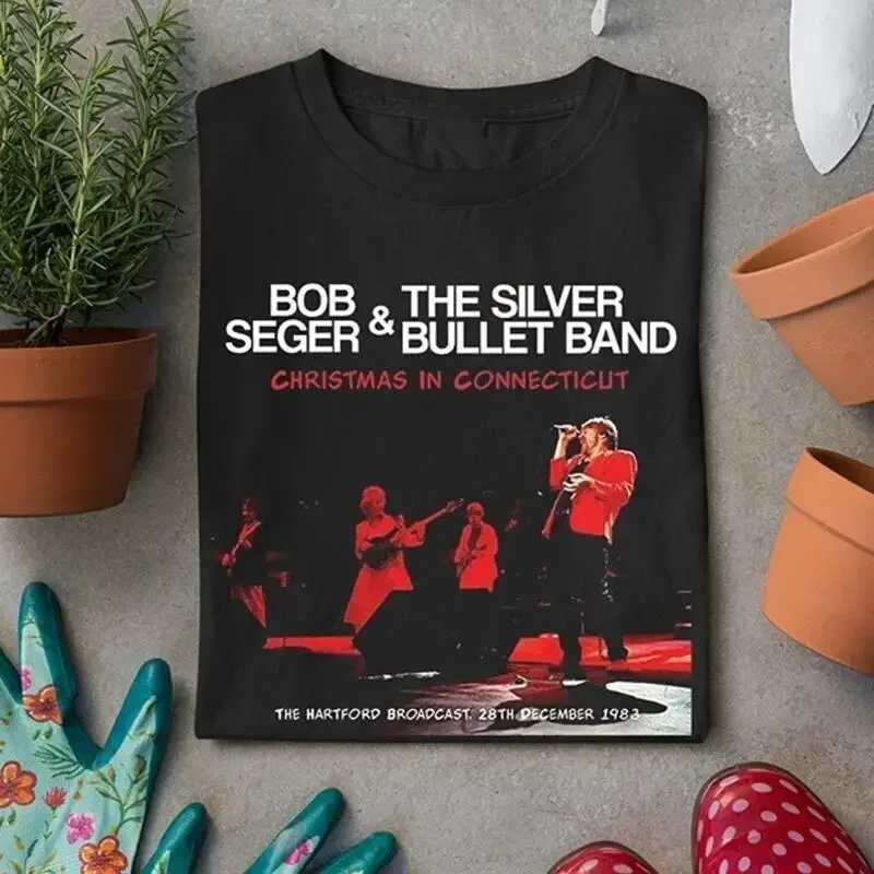 Rare Bob Seger The Silver Bullet Christmas Concert T Shirt Lt175