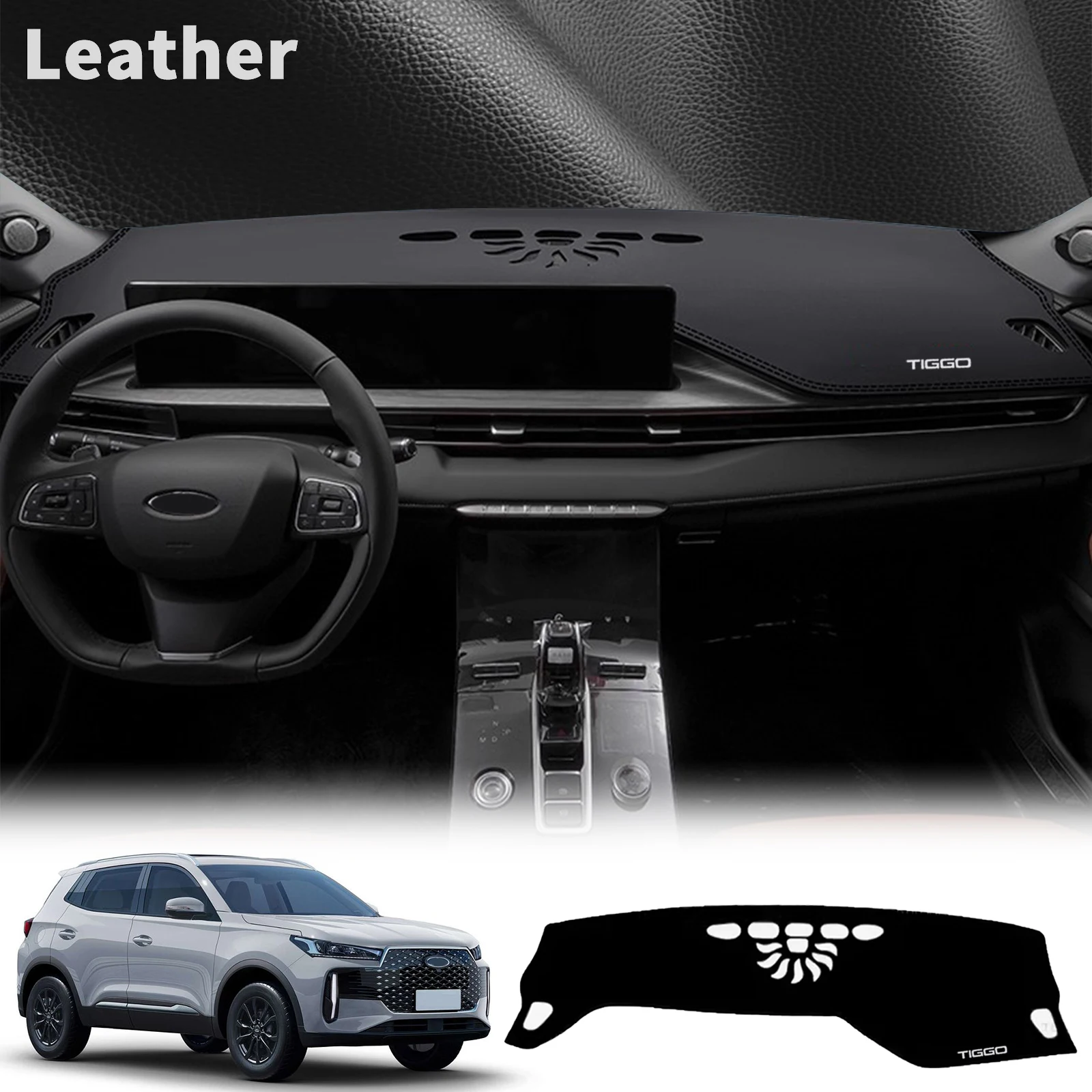 

for Chery Tiggo 4 Pro 2022 2023 2024 2025 logo DashMat Sunshade Protective Carpet Car Dashmat Dashboard Cover Pad Accessories