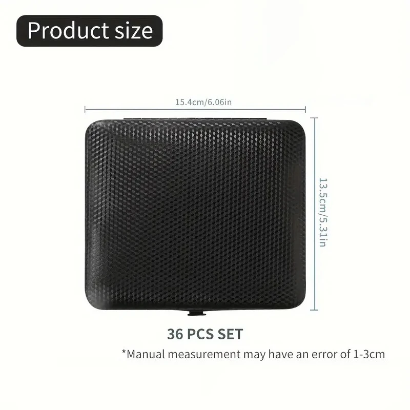 36 szt. Nowy profesjonalny zestaw do manicure Zestaw do pielęgnacji pedicure zawiera nożyczki, pilniki do paznokci i etui podróżne Idealny do użytku w domu