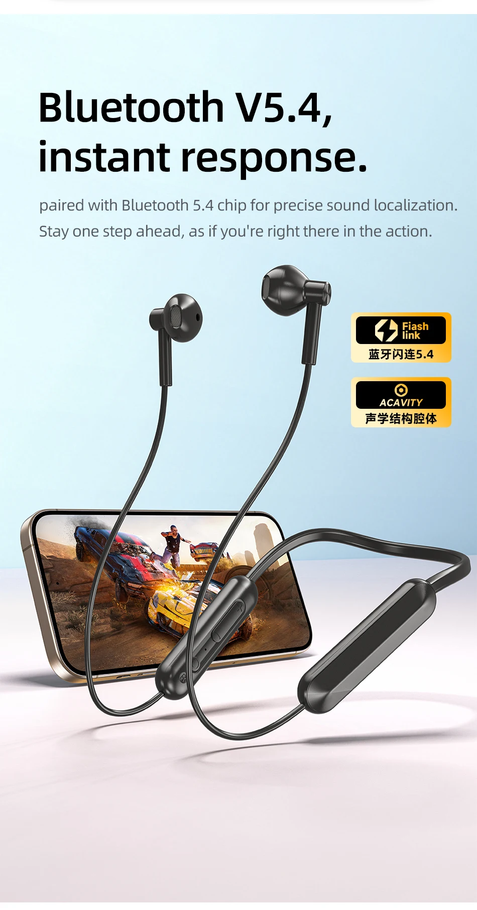 Awei G82BL Wireless Bluetooth Sport Earphones HD Sterep Sound Neckband With Microphone For IPX6 Waterproof Running Earphone
